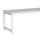 Home Office Desk 63 Inch Minimalist Wood Top w White Metal Frame BM328364