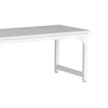 Home Office Desk 63 Inch Minimalist Wood Top w White Metal Frame BM328364