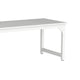 Home Office Desk 63 Inch Minimalist Wood Top w White Metal Frame BM328364