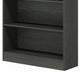 Modern Bookcase 6 Tier Display Shelves 72 Inch Black Wood Frame BM328365