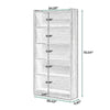 Modern Bookcase 6 Tier Display Shelves 72 Inch Black Wood Frame BM328365