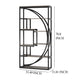 Modern Bookcase 5 Tier Geometric Display Shelves 71 Inch Black Metal BM328367