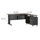 Liy Executive Office Desk 63 Inch L Shape File Cabinet Gray Black BM328370