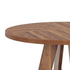 Conference Meeting Table 47 Inch Round Top Rustic Brown Wood Base BM328374