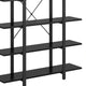 Etagere Bookshelf 5 Tier Display Shelves 70 Inch Black Metal Frame BM328377