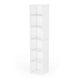 Accent Corner Bookcase 6 Tier Cube Shelves White MDF Frame 71 Inch BM328501