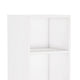 Accent Corner Bookcase 6 Tier Cube Shelves White MDF Frame 71 Inch BM328501