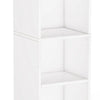 Accent Corner Bookcase 6 Tier Cube Shelves White MDF Frame 71 Inch BM328501