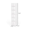 Accent Corner Bookcase 6 Tier Cube Shelves White MDF Frame 71 Inch BM328501
