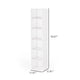 Accent Corner Bookcase 6 Tier Cube Shelves White MDF Frame 71 Inch BM328501