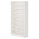 Bookcase 8 Tier White Finish MDF Frame Open Decor Shelves 71 Inch BM328503