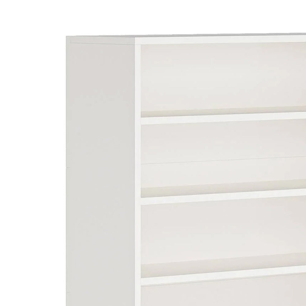 Bookcase 8 Tier White Finish MDF Frame Open Decor Shelves 71 Inch BM328503