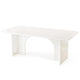Dining Table Rectangular Top White MDF Frame 3D Legs 63 Inch BM328506