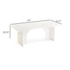 Dining Table Rectangular Top White MDF Frame 3D Legs 63 Inch BM328506