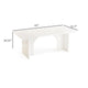 Dining Table Rectangular Top White MDF Frame 3D Legs 63 Inch BM328506