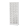 Shoe Cabinet, 10 Tier, White Wood Finish, 30 Open Shelves, 71 Inch