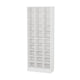 Shoe Cabinet, 10 Tier, White Wood Finish, 30 Open Shelves, 71 Inch