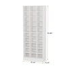Shoe Cabinet 10 Tier White Wood Finish 30 Open Shelves 71 Inch BM328508