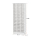 Shoe Cabinet 10 Tier White Wood Finish 30 Open Shelves 71 Inch BM328508
