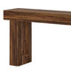 Kai Console Side Table 63 Inch Rustic Brown Rectangular Wood Top BM328517