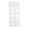 Tall Bookcase, 6 Tier 12 Open Shelves, Modern White Finish, 72 Inch
