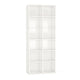 Tall Bookcase 6 Tier 12 Open Shelves Modern White Finish 72 Inch BM328523
