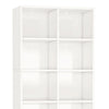 Tall Bookcase 6 Tier 12 Open Shelves Modern White Finish 72 Inch BM328523