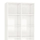 Tall Bookcase 6 Tier 12 Open Shelves Modern White Finish 72 Inch BM328523