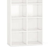 Tall Bookcase 6 Tier 12 Open Shelves Modern White Finish 72 Inch BM328523