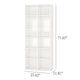 Tall Bookcase 6 Tier 12 Open Shelves Modern White Finish 72 Inch BM328523