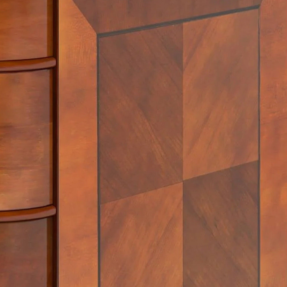 Arc Side Table | 24’’ Top | Walnut Brown | 2 Drawers BM328529