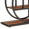 Ari 4 Tier Console Table 41 Inch Rustic Brown Wood Black Metal Frame BM328532