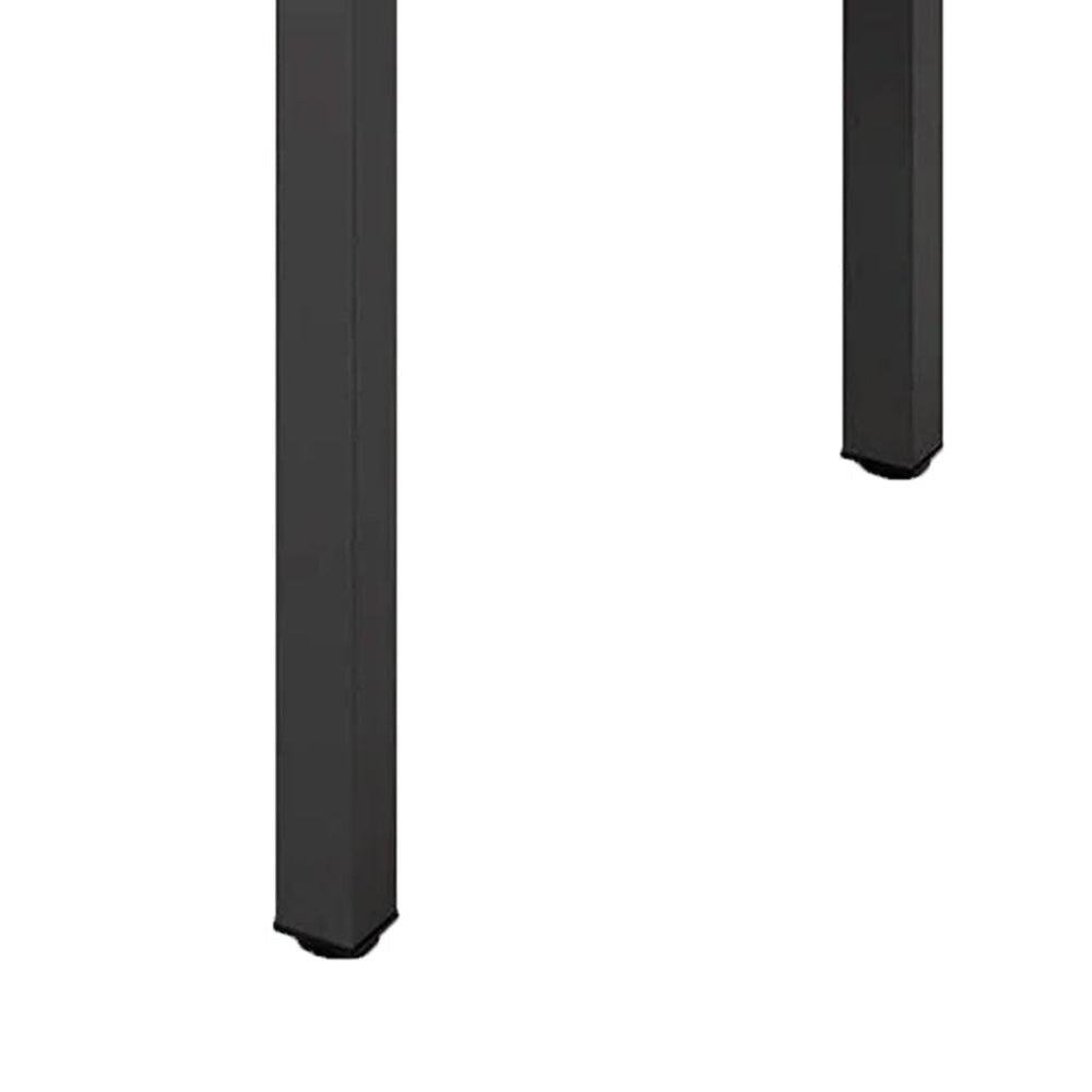 Jack Conference Table 79 Inch Rectangular Brown MDF Top Black Metal BM328533