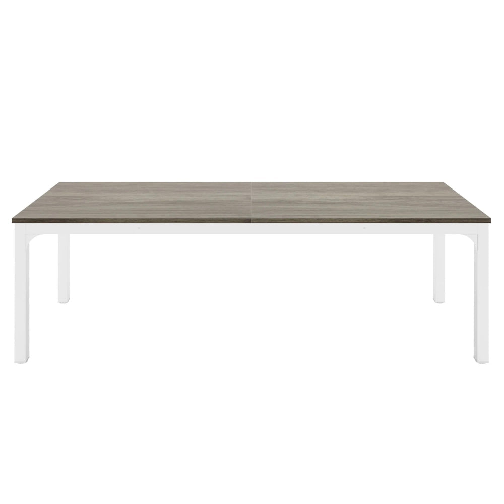 Jack Conference Table 79 Inch Rectangular Gray MDF Top White Metal BM328540