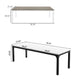 Jack Conference Table 79 Inch Rectangular Gray MDF Top White Metal BM328540