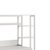 Computer Desk 2 Drawers Open Shelf Hutch White Metal 60 Inch BM328544