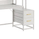Computer Desk 2 Drawers Open Shelf Hutch White Metal 60 Inch BM328544