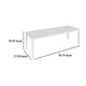 Computer Desk 79 Inch White MDF Rectangular Top White Metal Legs BM328545