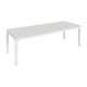 Computer Desk, 79 Inch White MDF Rectangular Top, White Metal Legs
