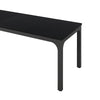 Lar Conference Table 79 Inch Black Rectangular MDF Top Metal Legs BM328547