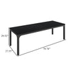 Lar Conference Table 79 Inch Black Rectangular MDF Top Metal Legs BM328547