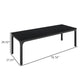 Lar Conference Table 79 Inch Black Rectangular MDF Top Metal Legs BM328547