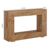 Evan Console Table 47 Inch Rectangular Top Rustic Brown Open Shelf BM328549