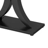Console Table Rustic Brown MDF 39 Inch Geometric Black Metal Base BM328551