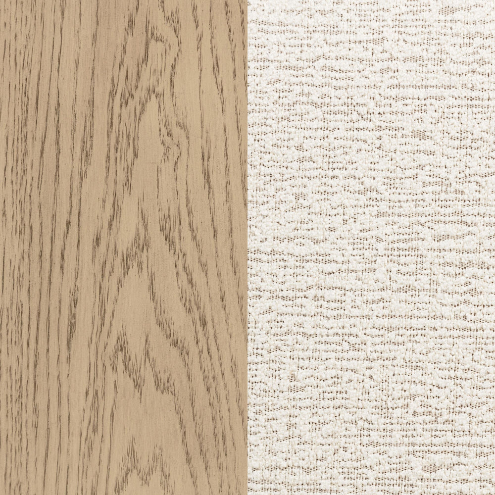 Lno Queen Platform Bed Beige Upholstered Headboard Oak Brown Cane