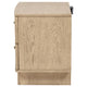 Lno Nightstand 2 Cane Accent Drawers w Brass Knobs USB Oak Beige BM328555