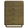 Deon Tall Dresser Chest 5 Drawers w Nickel Handles Nutmeg Brown BM328563