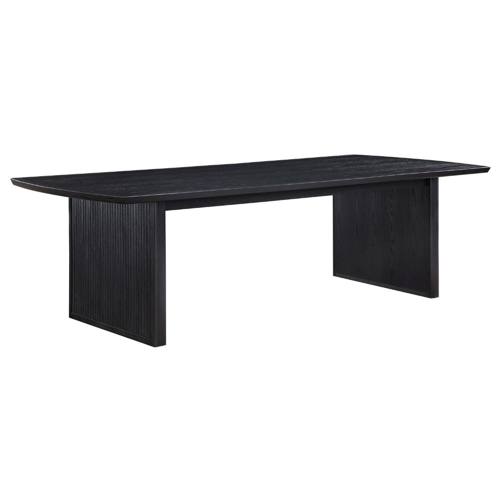 Jack 5pc Extendable Dining Table n Chair Set 82-100 Inch Ivory Black BM328567