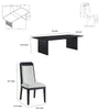 Jack 5pc Extendable Dining Table n Chair Set 82-100 Inch Ivory Black BM328567