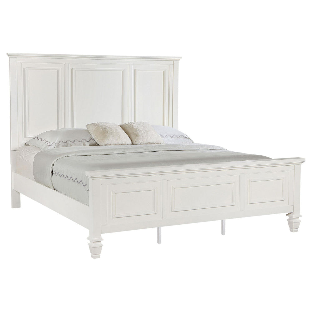 Lila King Bed Picture Frame Panel Headboard Farmhouse White Wood